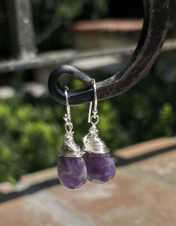 Amethyst Earrings Silver